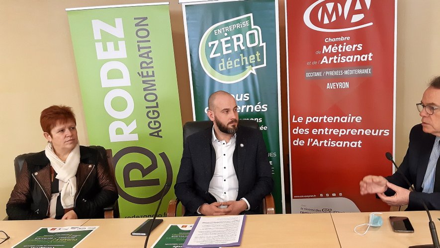 Florence Cayla, Pierre Azémar et Christian Teyssèdre ont présenté le projet « zéro déchet ». 