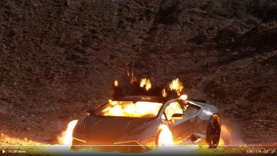 Les restes de cette Lamborghini vont être vendus comme NFT, sous la forme de petites vidéos.
