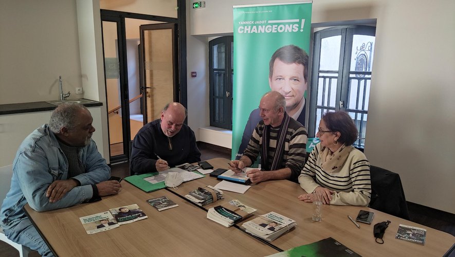 Durant la création du comité de soutien à Yannick Jadot Ouest Aveyron.