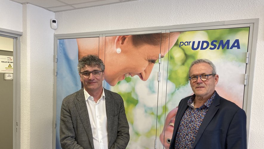 Pierre Gigarel et Claude Mouly respectivement directeur et président de l’Udsma, la mutualité française en Aveyron.