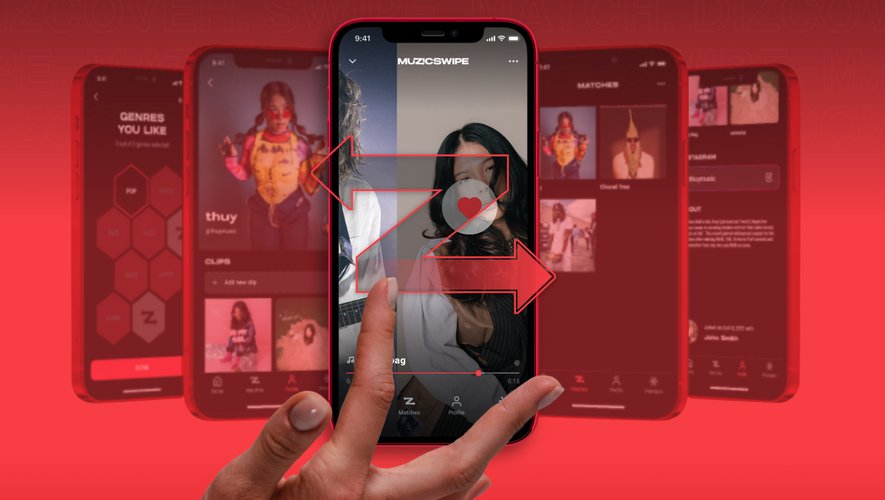 La nouvelle application pour smartphones de MusizSwipe veut aider les internautes à découvrir de nouveaux artistes en quelques mouvements de doigt.