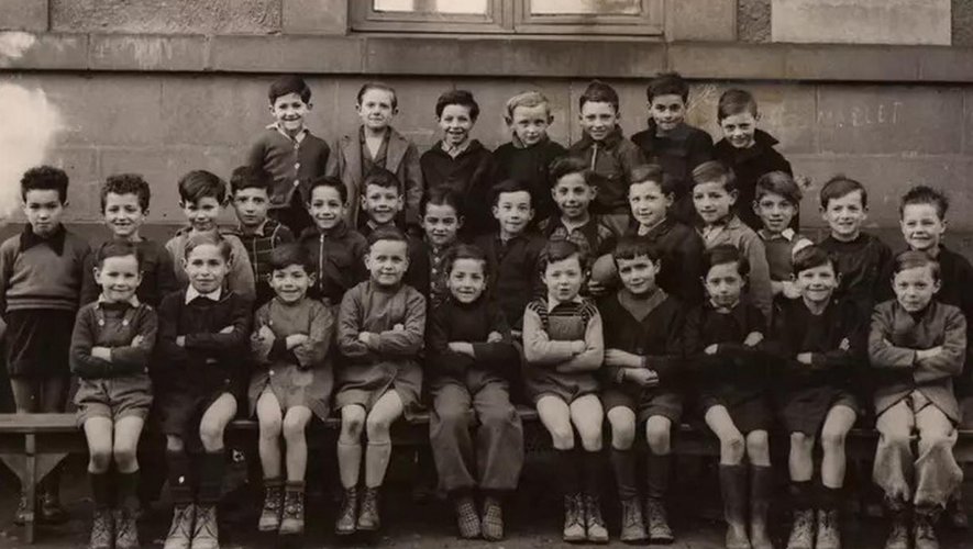 Une classe de l’école Jules-Ferry en 1952.