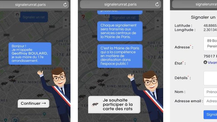 Le site «signalerunrat.paris » permet de signaler en temps réel la présence de rats.
