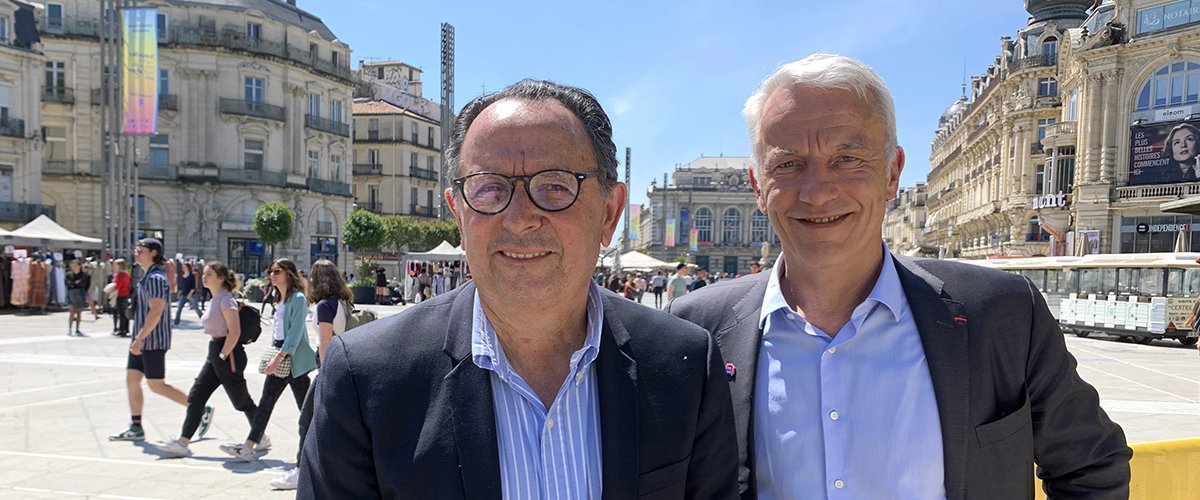  Lors de l’étape montpelliéraine du Big Tour Bpifrance 2022, le Président Délégué du MEDEF Patrick Martin (à droite), était aux côtés de Jean-Marc Oluski, président du MEDEF Hérault Montpellier, qui regroupe 850 entreprises localement. 
