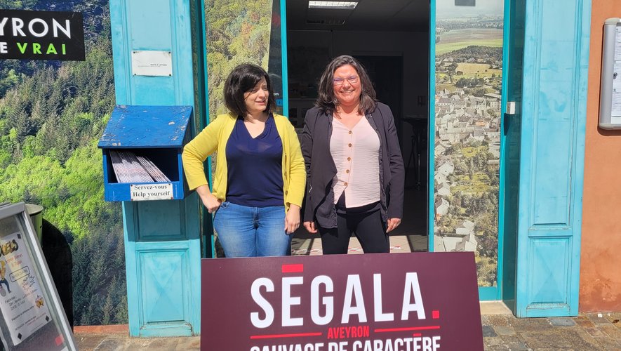 L’équipe de l’office de tourisme du Pays ségali : Édith et Hélène.