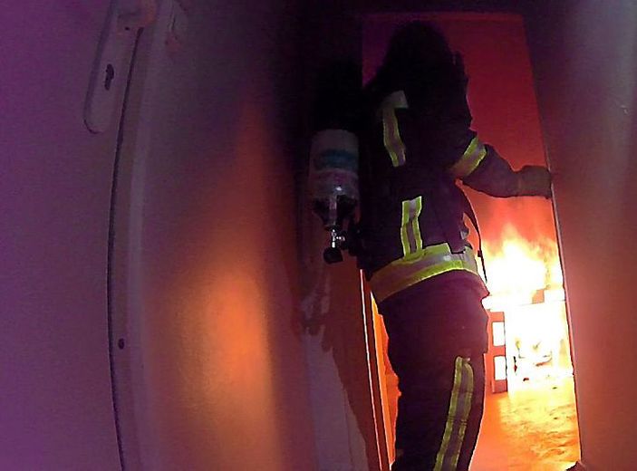 Au cœur des flammes.