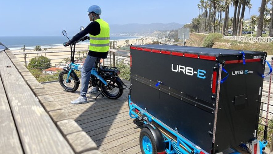URB-E met à disposition des vélos cargos à Los Angeles pour les livraisons dans un court périmètre.
