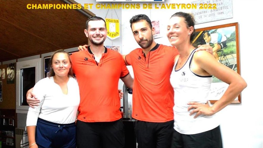 Les deux paires championnes d'Aveyron participeront aux championnats d'Occitanie, les 25 et 26 juin.