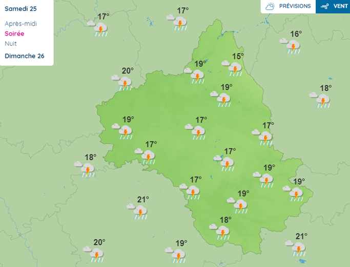 Averses et orages attendus pur la soirée.