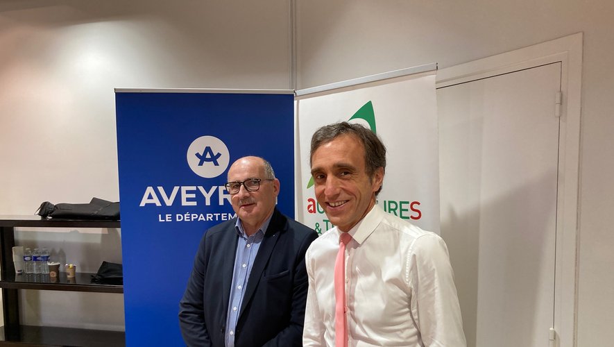Jacques Molières, président de la chambre d’agriculture et Arnaud Viala, président du Département, partagent une ambition commune autour de la création d'un Projet alimentaire territorial à l'échelle de l'Aveyron. 