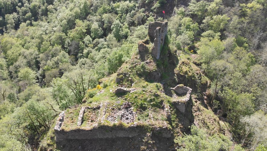Les ruines du château de Peyroles à La Salvetat.