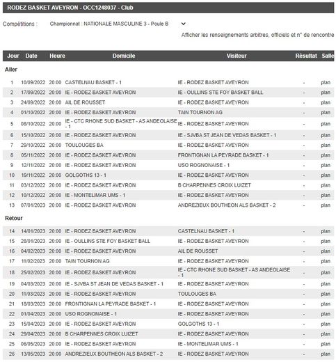 Basket-ball : les calendriers de la saison 2022-2023 des équipes Basket-ball : les calendriers de la saison 2022-2023 des équipes
