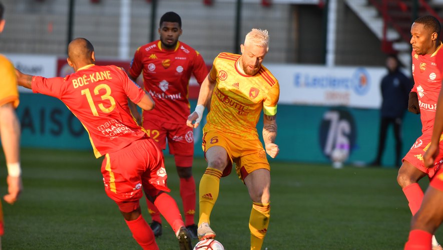 Rémy Boissier lors du dernier match entre Quevilly et Rodez (0-2).