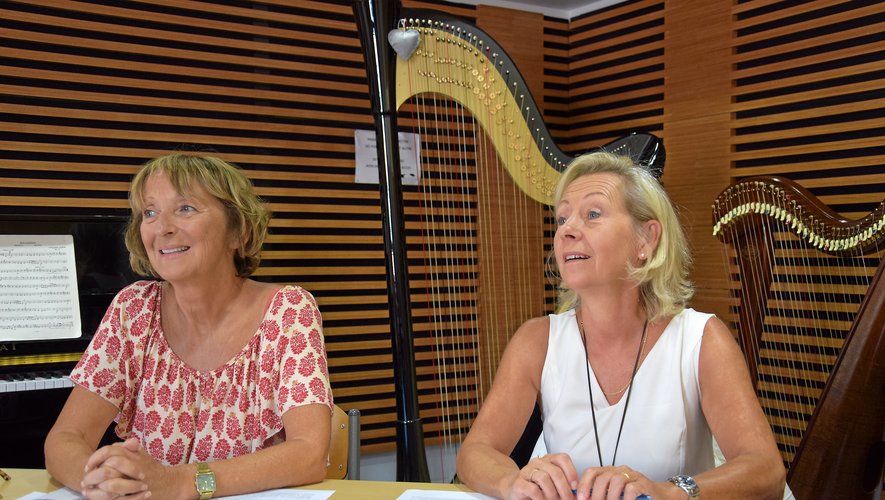 Dominique Gombert (à gauche), présidente, et Marie-Amélie Moreau, la directrice du Conservatoire.