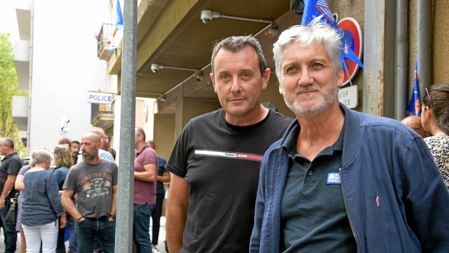 Fabien Vanhemelryck  (à gauche), secrétaire général, aux côtés du représentant Alliance en Occitanie,  Philippe Lavenu.