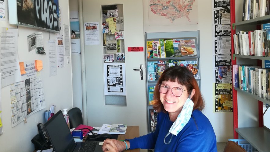 Françoise Rigal, présidente de la bibliothèque municipale de Laissac