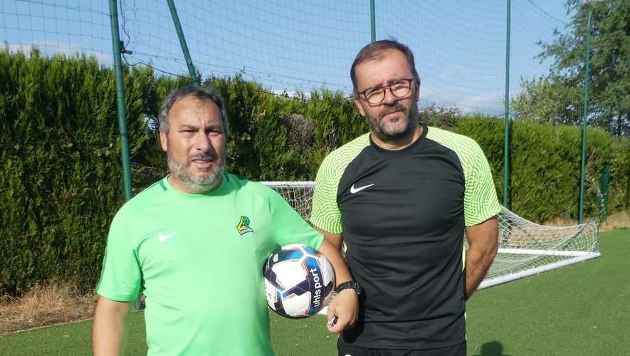 Franco Vignola, le coach de l’équipe Fanion et Charles Ruiz, l’entraîneur  des gardiens.