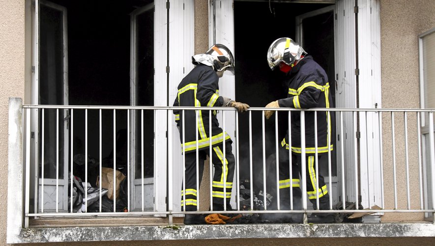 Les pompiers de Villefranche-de-Rouergue ont été dépêchés sur l'incendie.