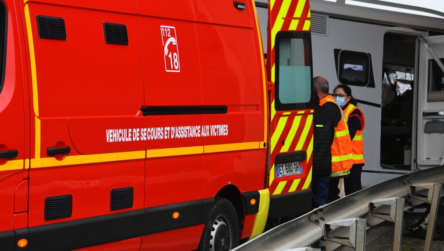 Les pompiers ont transporté une dame âgée de 88 ans à l'hôpital de Villefranche de Rouergue.