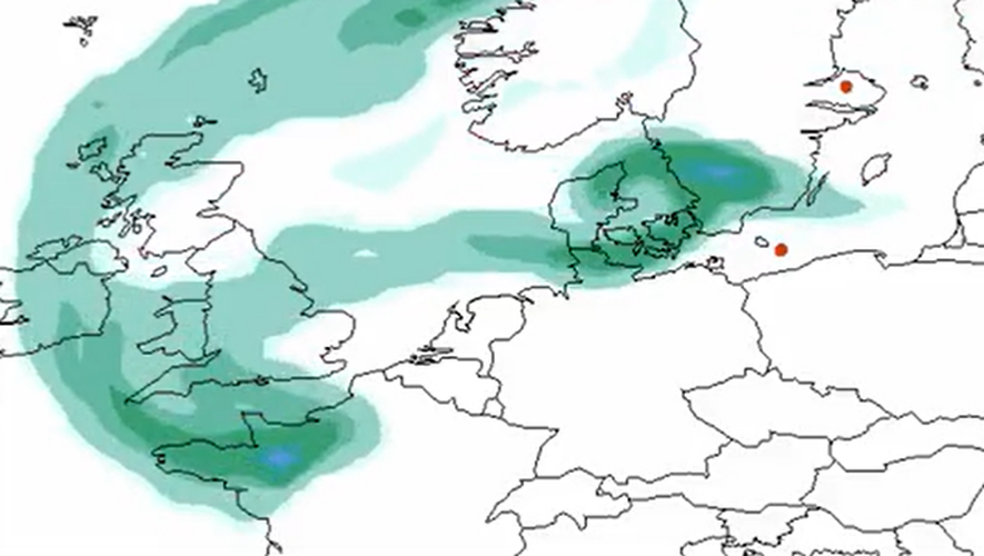 D'après certaines simulations, le nuage de méthane a touché le nord de la France aux alentours de vendredi 30 septembre 2022.
