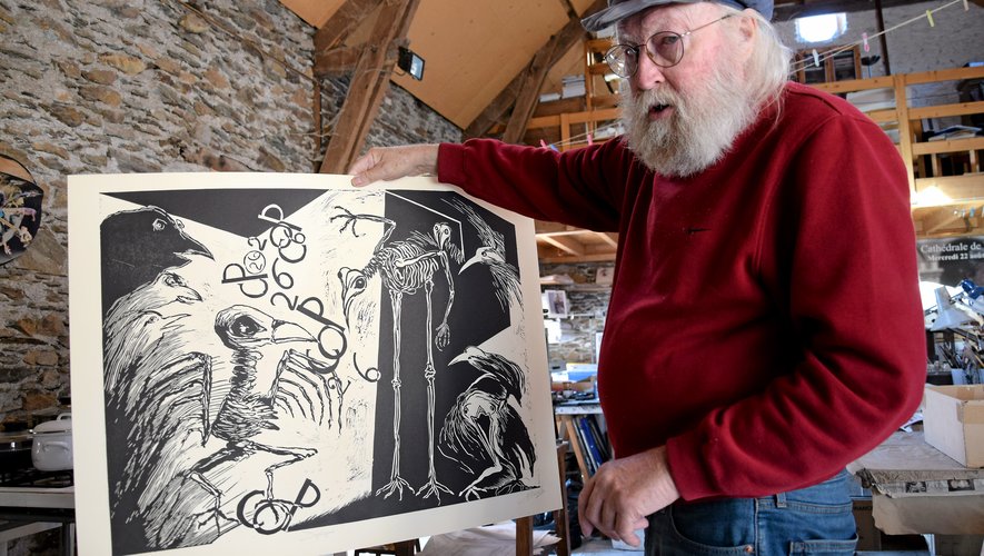 André Stengele partage son art de la gravure et du dessin
