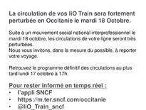 Aucune information n'est communiquée pour l'heure sur la ligne Béziers-Clermont-Ferrand.