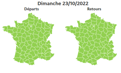 Ce dimanche 23 octobre, il est conseillé de quitter ou traverser l’Ile-de-France avant 9 h.