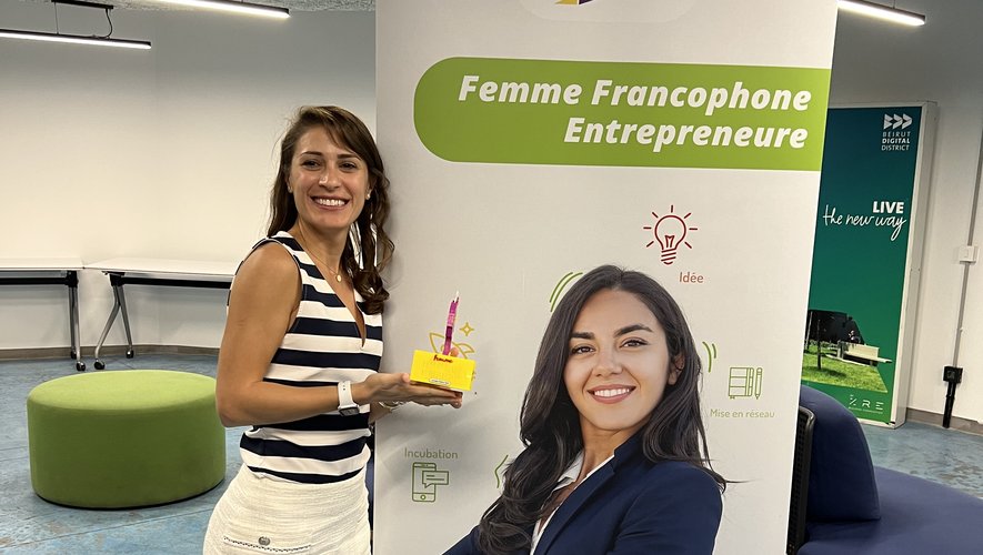 La Franco-libanaise Nora Berbery a reçu, tout récemment, à Beyrouth, le prix  de femme francophone entrepreneure de l’année, dans la catégorie start-up.