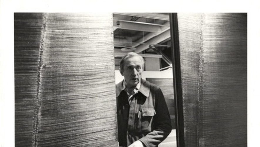 Pierre Souages lors de l'exposition de Beaubourg en 1979.
