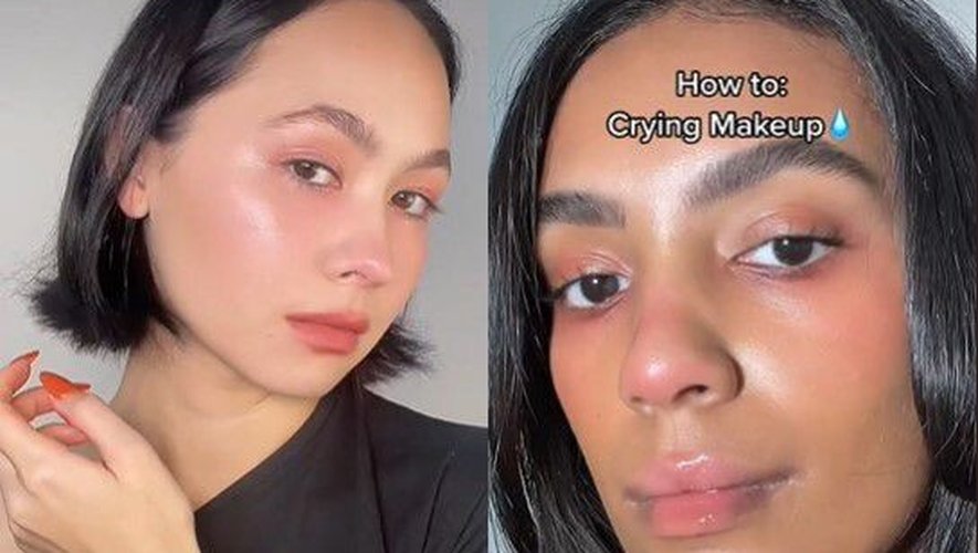 Les utilisatrices de TikTok ne jurent plus que par le "crying make-up", la tendance maquillage du moment.