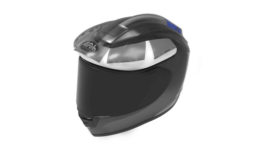 L'airbag de ce casque de moto se déclenche, automatiquement, uniquement en cas d'accident.