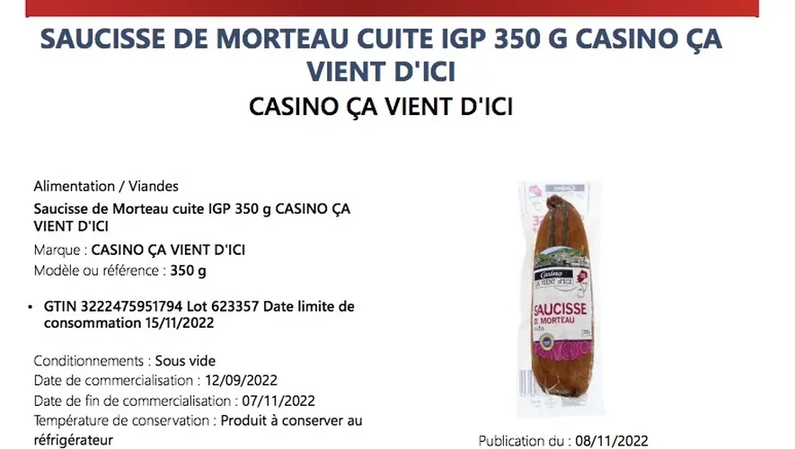 La charcuterie a été vendue dans la France entière, sous la marque "Casino ça vient d’ici" par les enseignes Casino, Vival, Spar, et les autres distributeurs de la marque.