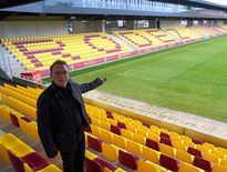 Christian Teyssèdre, hier dans les nouvelles tribunes du stade Paul-Lignon.