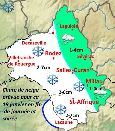 L'Ouest Aveyron va être particulièrement impacté dans la soirée et cette nuit.