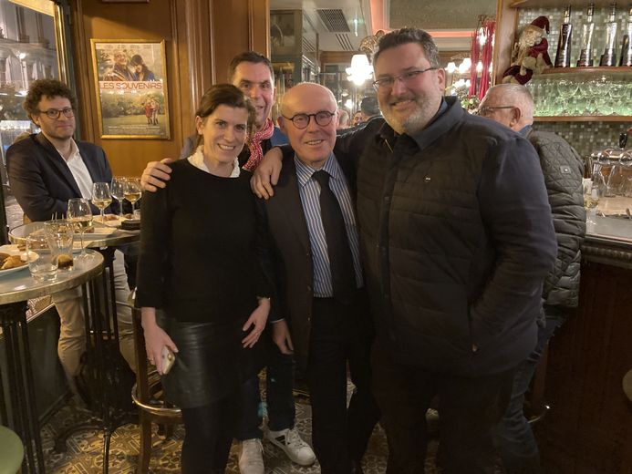 Avec Marilise Miquel, présidente des Aveyronnais d'Ici et d'Ailleurs.