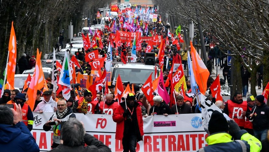 Après le succès de la journée de mobilisation du jeudi 19 janvier (ici à Rodez), une nouvelle date de grèves et de manifestations a été annoncée pour le mardi 31 janvier. 