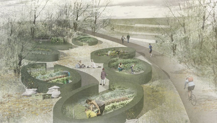 Voilà à quoi pourrait ressembler une parcelle du futur "couloir vert" d'Édimbourg.
