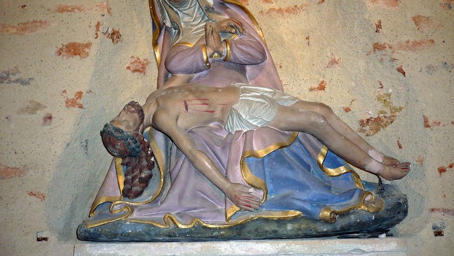 Le fac-similé de la Pietà qui se trouve dans la chapelle des Gabarriers.