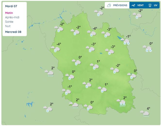 Le département de la Lozère composera avec de la neige, mardi matin.