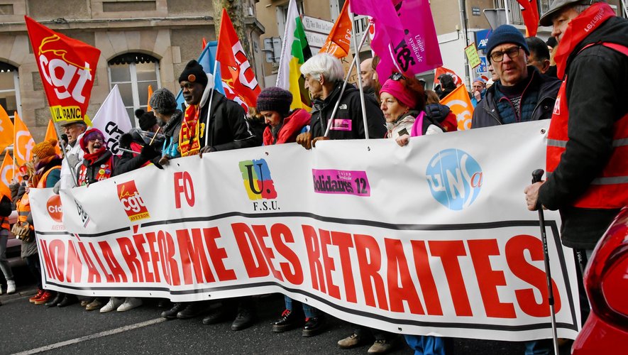 Dans le cadre de la manifestation contre la réforme des retraites, le cortège partira de la place du Bourg, à Rodez, mardi 7 et samedi 11 février 2023.