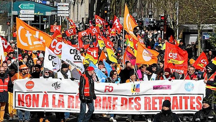 Ce mardi 7 février, plus de 2 000 personnes se sont mobilisées contre la réforme des retraites à Rodez.