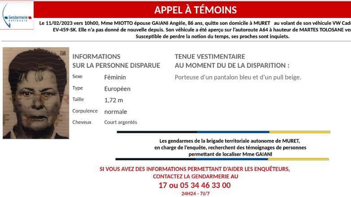 Occitanie : une femme de 86 ans a disparu depuis deux jours, la ...