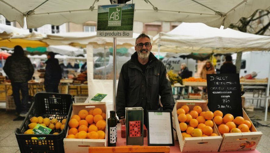 Franck Viguié est présent sur le marché de la Place du Bourg mercredi et samedi depuis 2020.