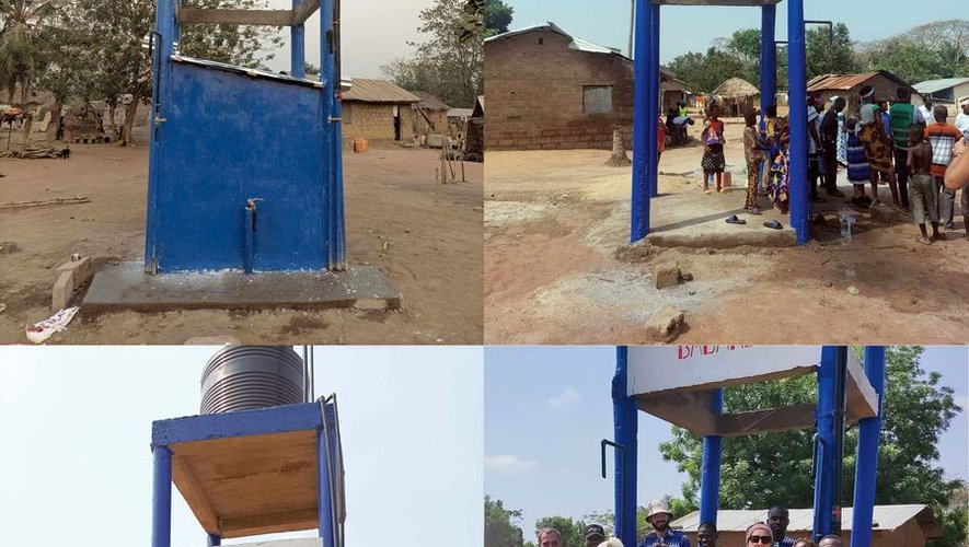 L’association Aid’Afrique Aveyron  et Horizon Monde Togo ont permis l’installation de puits.