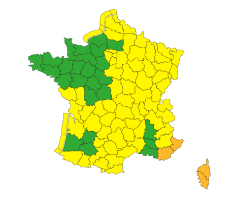 Vigilance jaune dès ce vendredi soir sur la majeure partie de l'Occitanie.