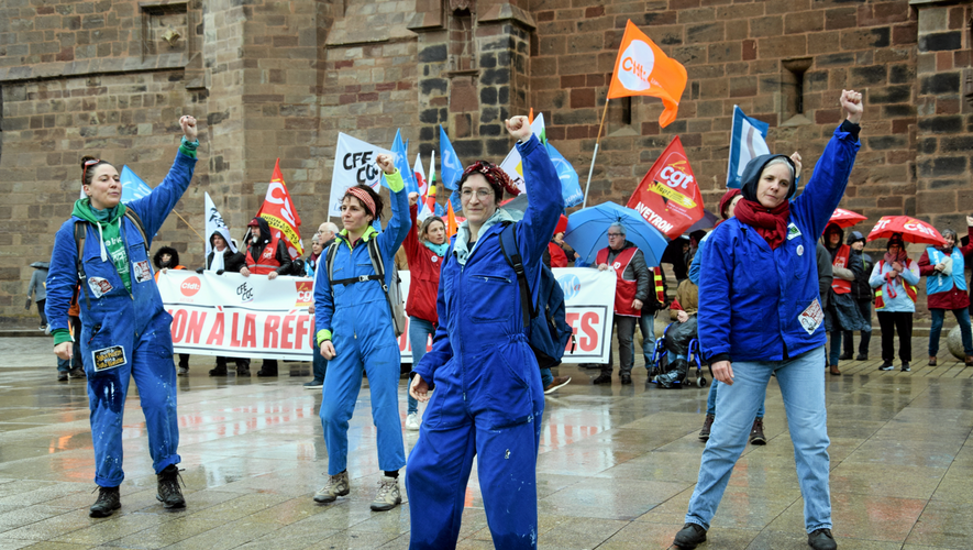 Septième journée de mobilisation à Rodez contre la réforme des retraites.