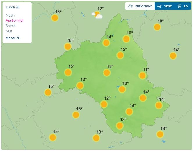 Bien belle journée en Aveyron pour commencer la semaine.