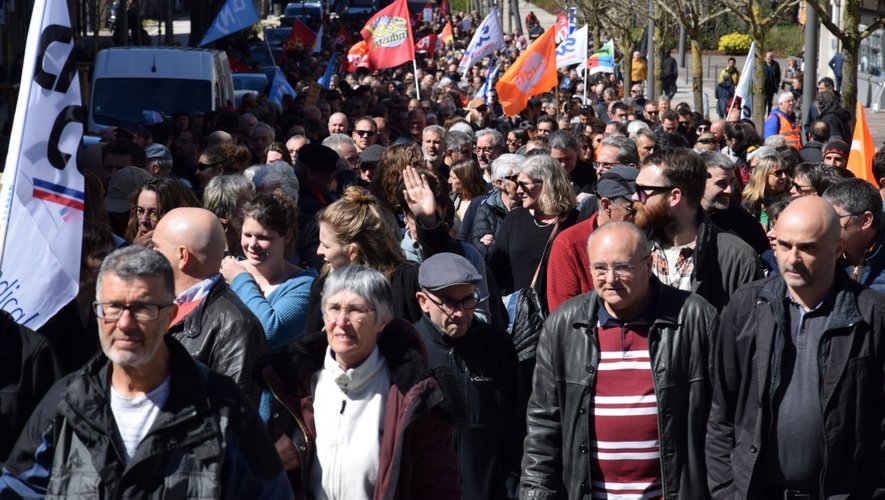 La manifestation ruthénoise a rassemblé 3 000 manifestants selon les syndicats, 1 200 selon la police.