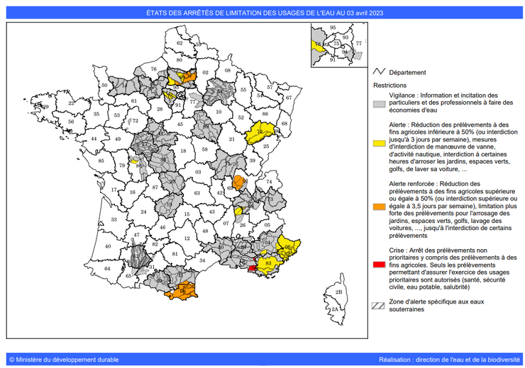 De nombreux départements en niveau "vigilance" en ce début de mois d'avril.