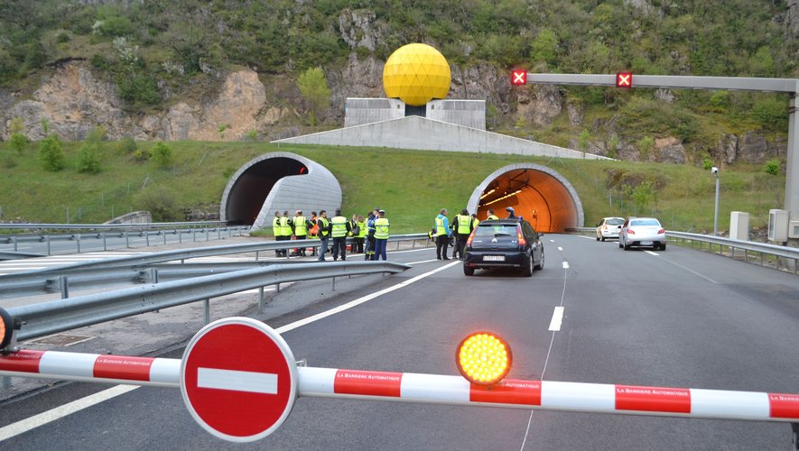 L'entrée du tunnel du Pas de l'Escalette est coupée dans le sens Montpellier - Millau